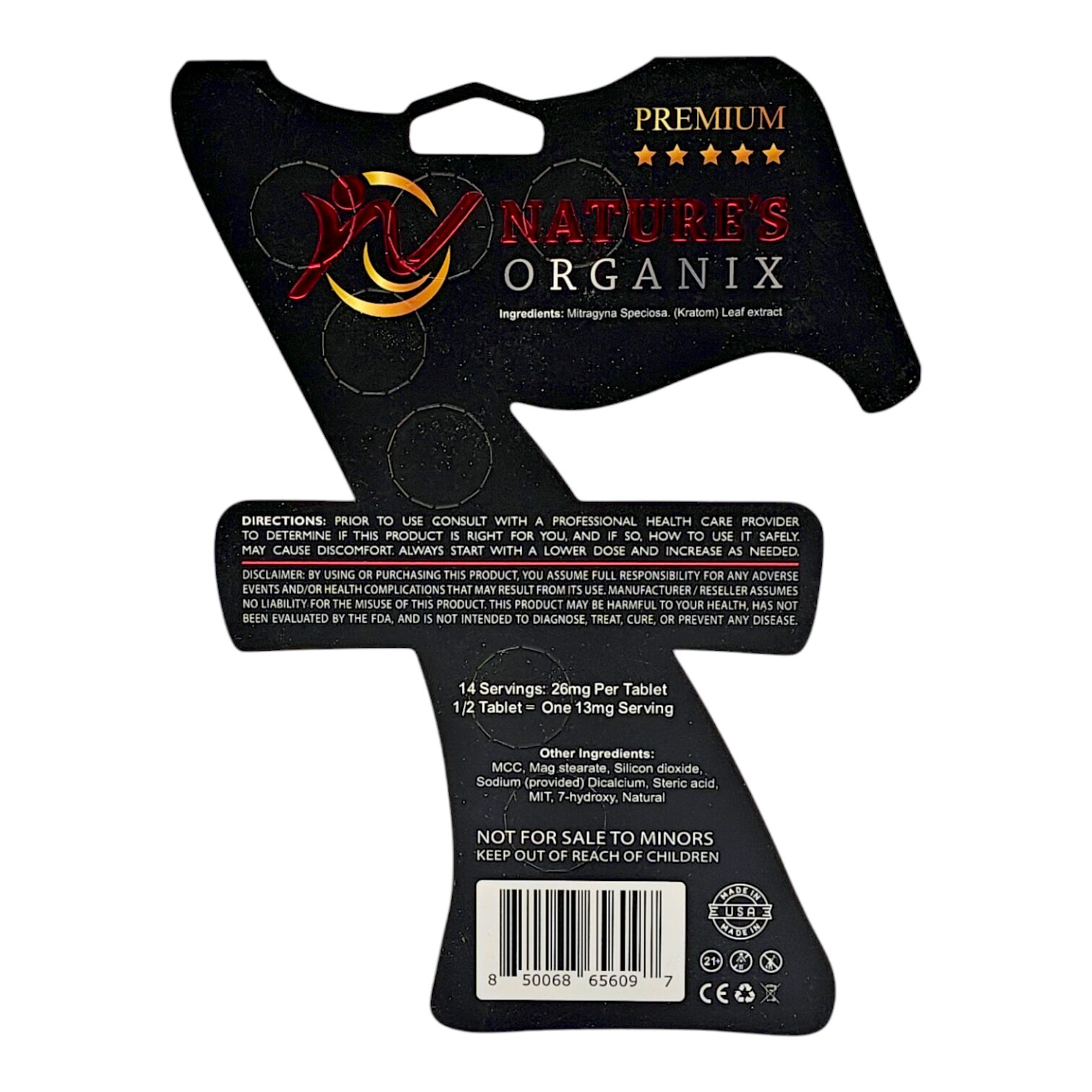 Nature's Organix Black Label 7-OH Tablets, 26mg x 7ct - Image 3
