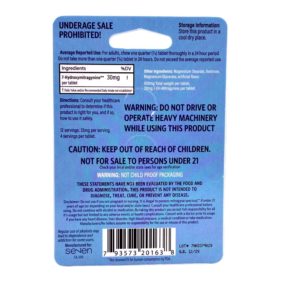 Se7en 7-OH Chewable Cherry Tablets 30mg x 3ct (Bundle - Buy 2 Get 1 Free) - Image 3
