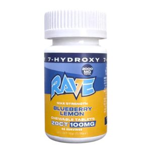 Rave 7-OH Tablets Blueberry Lemon, 100mg x 20ct