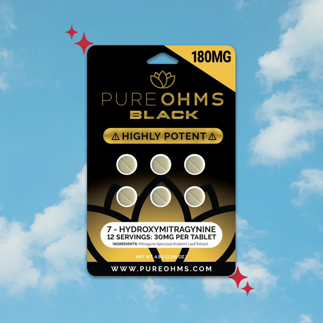 Pure Ohms Black 100MG X 1CT, 7OH Tablet - Image 3
