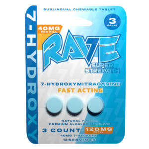 Rave Super Strength 7-OH Tablets, 120mg x 3ct