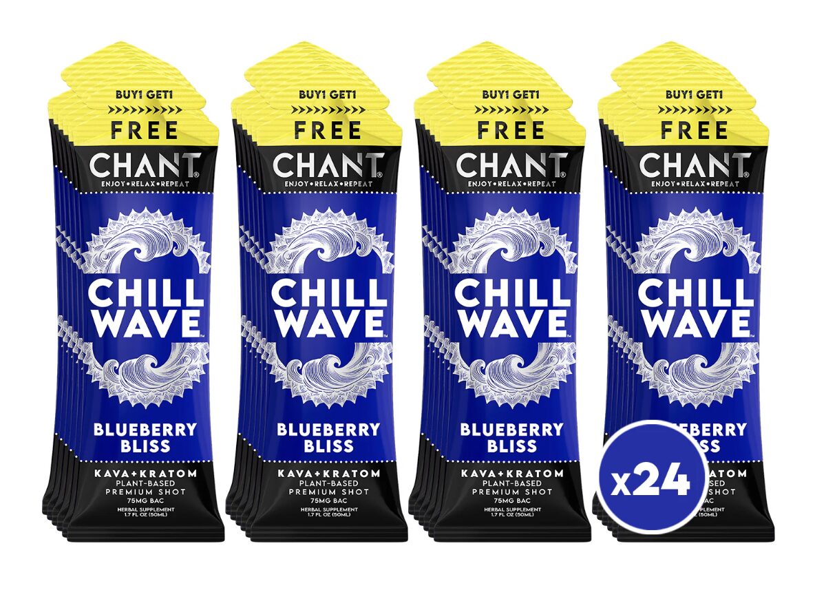 Chant Kava Kratom Shot Chill Wave – Blueberry Bliss 75mg x 50mL Buy 1 Get 1 Free - Image 2